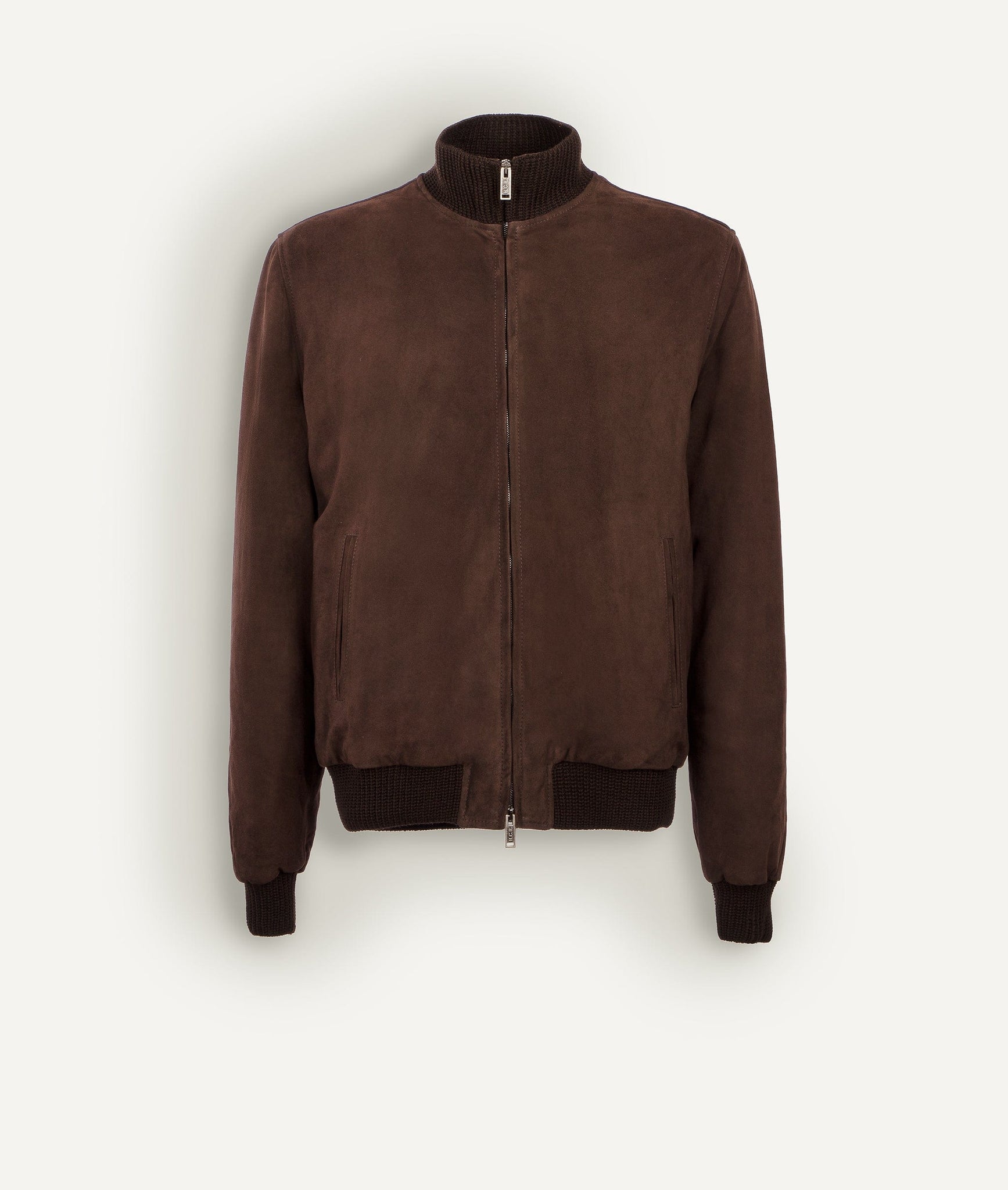 Down Bomber Jacket in Suede