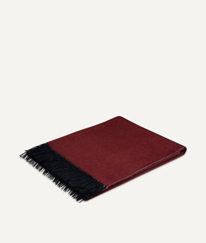 Throw with Fringes Double Face in Silk and Cashmere