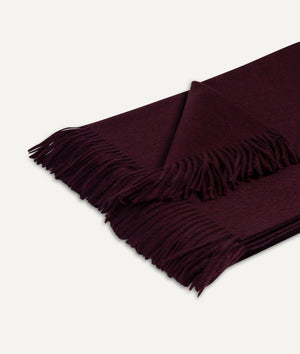 Throw with Fringes in Cashmere