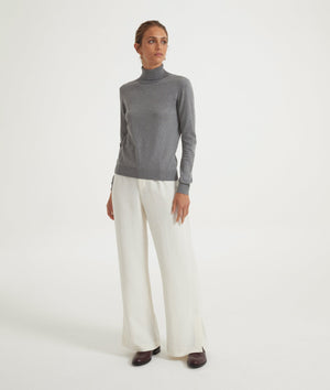 Roll Neck in Cotton and Cashmere