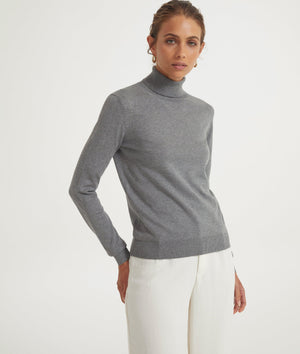 Roll Neck in Cotton and Cashmere