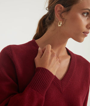 V-Neck in Cashmere and Merino wool