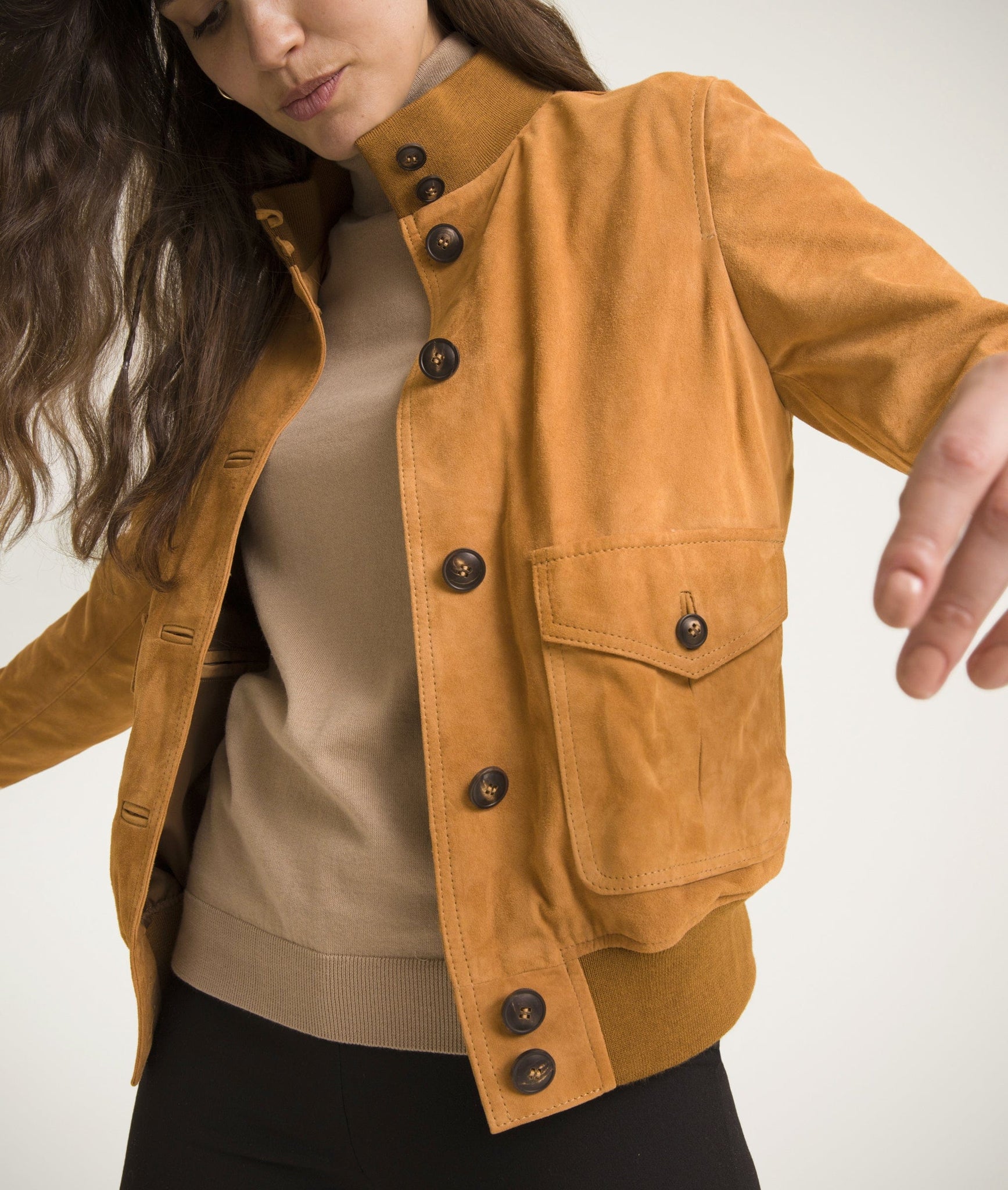 A1 Bomber Jacket in Suede