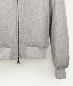 Reversible Down Bomber in Wool and Cashmere