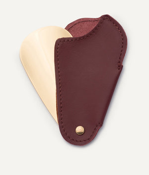 Travel Shoe Horn in leather
