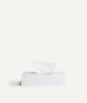 Tissue Box in Carrara Marble