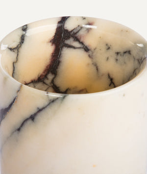 Cylindrical Vase in Paonazzo Marble