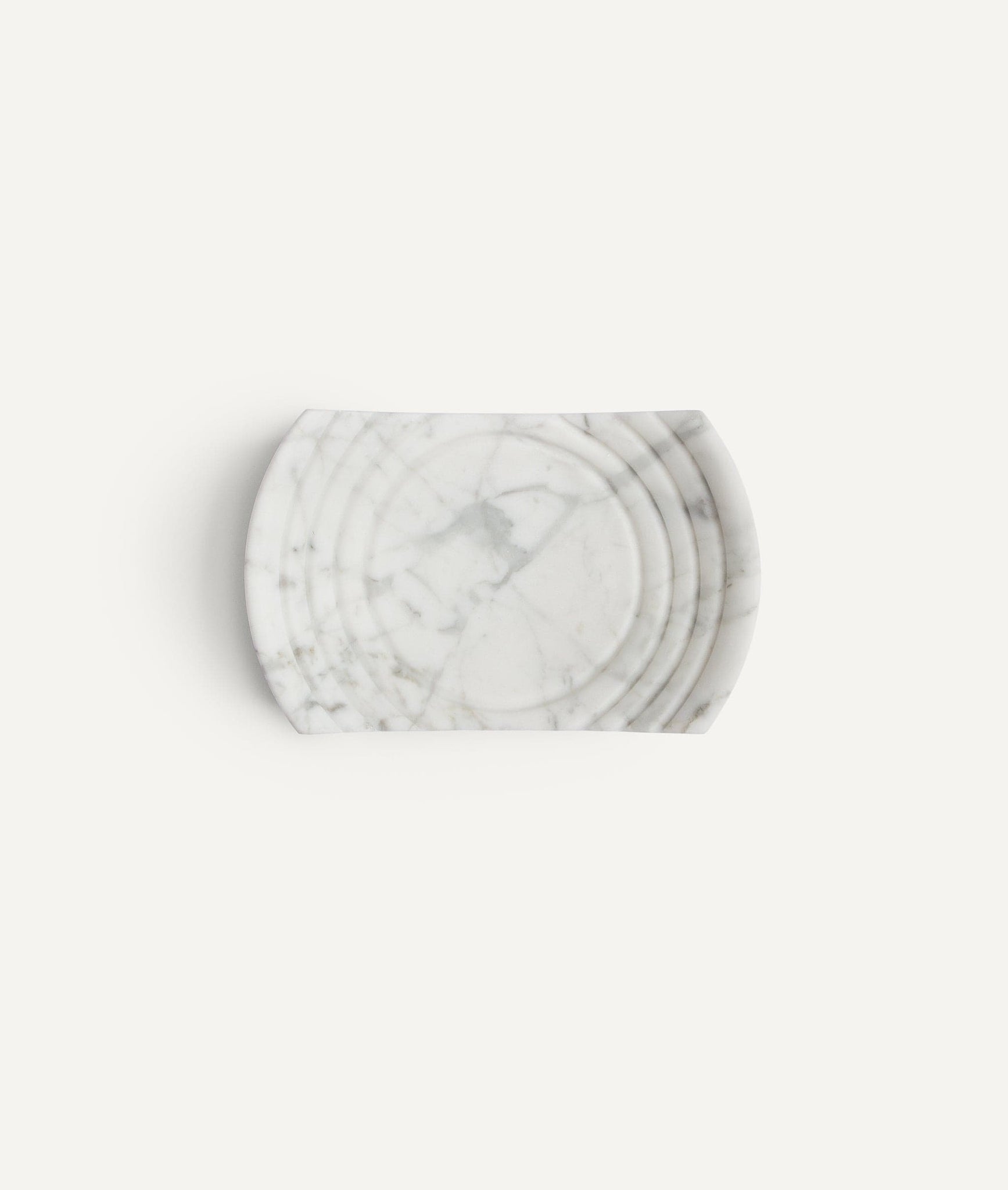 Wave Tray in Arabescato Marble