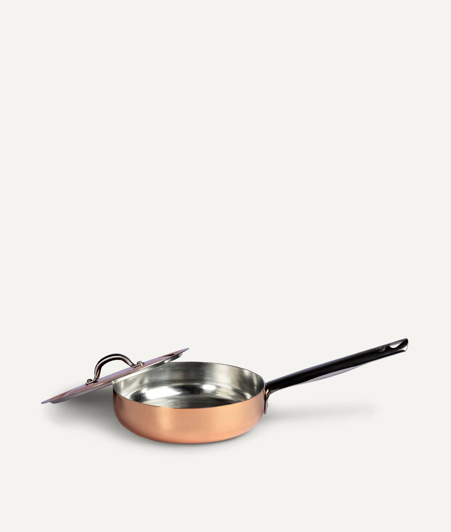 Induction Frying Pan in Tinned Copper