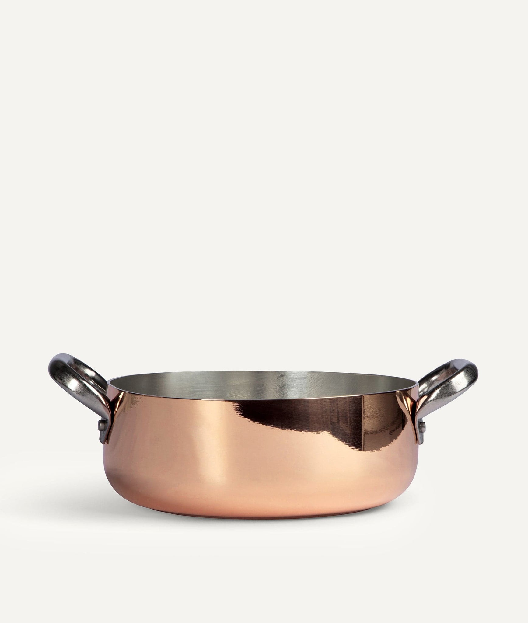 Induction low casserole in Tinned Copper
