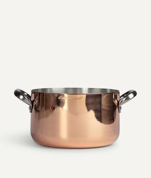 Induction Saucepot in Tinned Copper