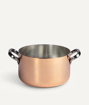 Induction Saucepot in Tinned Copper