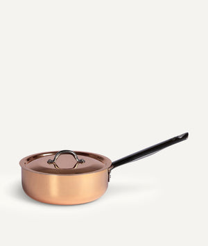 Tinned copper Saute pan with lid