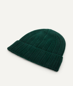 Rib-Knit Beanie in Cashmere