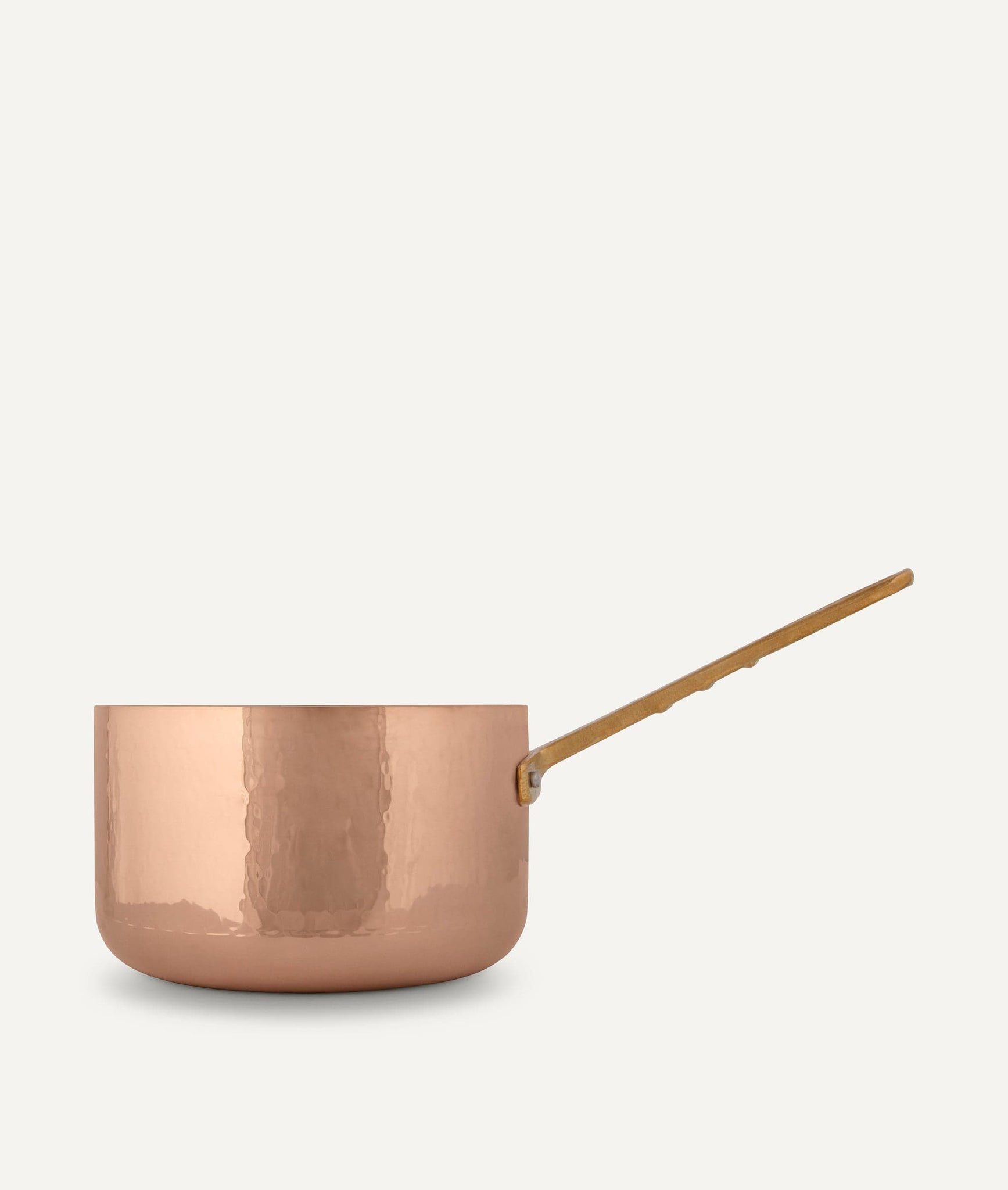 One handle saucepot in tinned copper