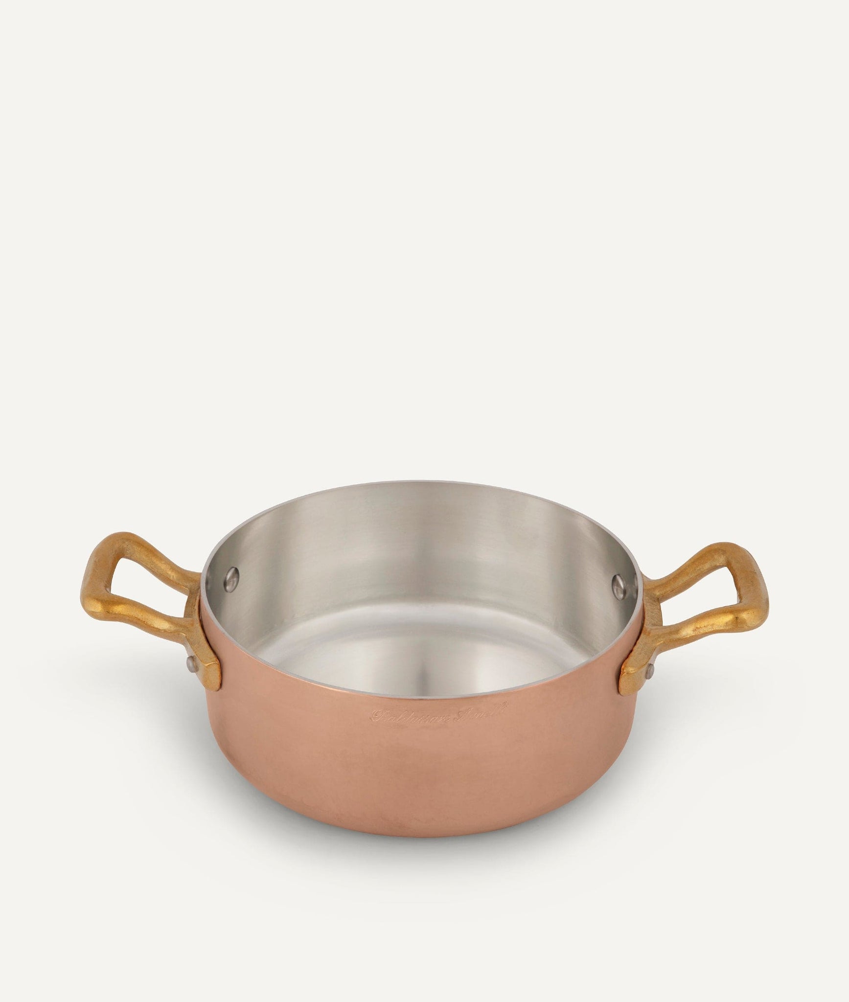 Low Casserole in Hammered Copper