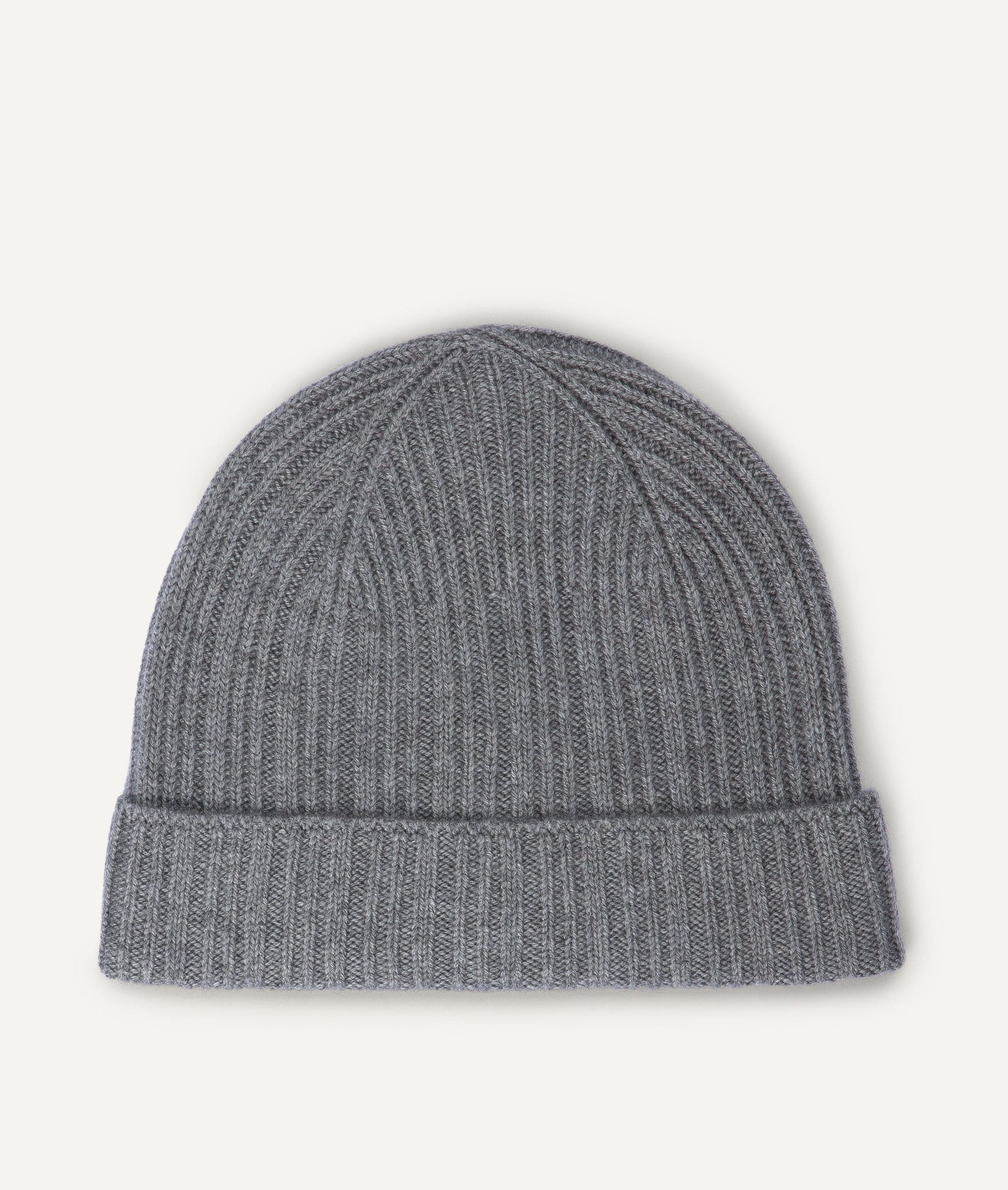 Rib-knit Beanie in Chashmere