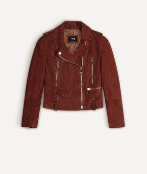 Classic Biker Jacket in Suede