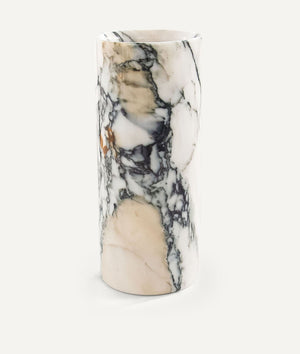 Cylindrical Vase in Paonazzo Marble