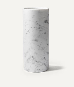 Cylindrical Vase in Carrara Marble