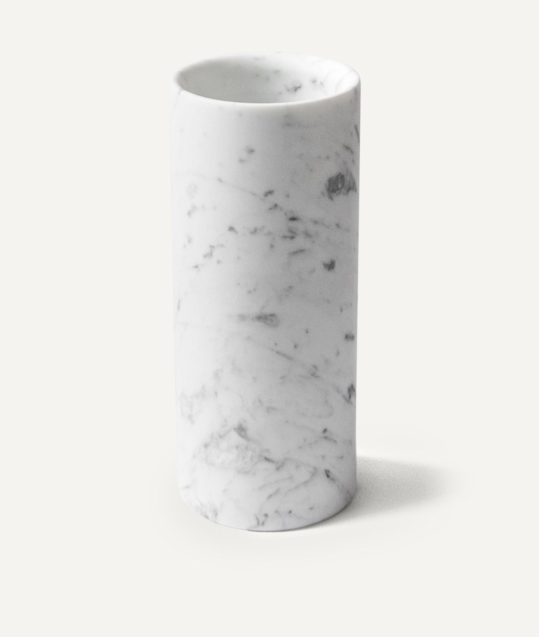 Cylindrical Vase in Carrara Marble