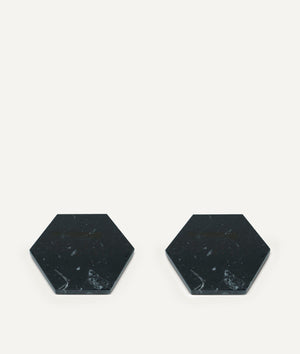 Coasters in Marquina Marble - Set of 2