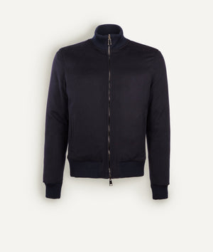 Reversible Down Bomber in Wool & Cashmere