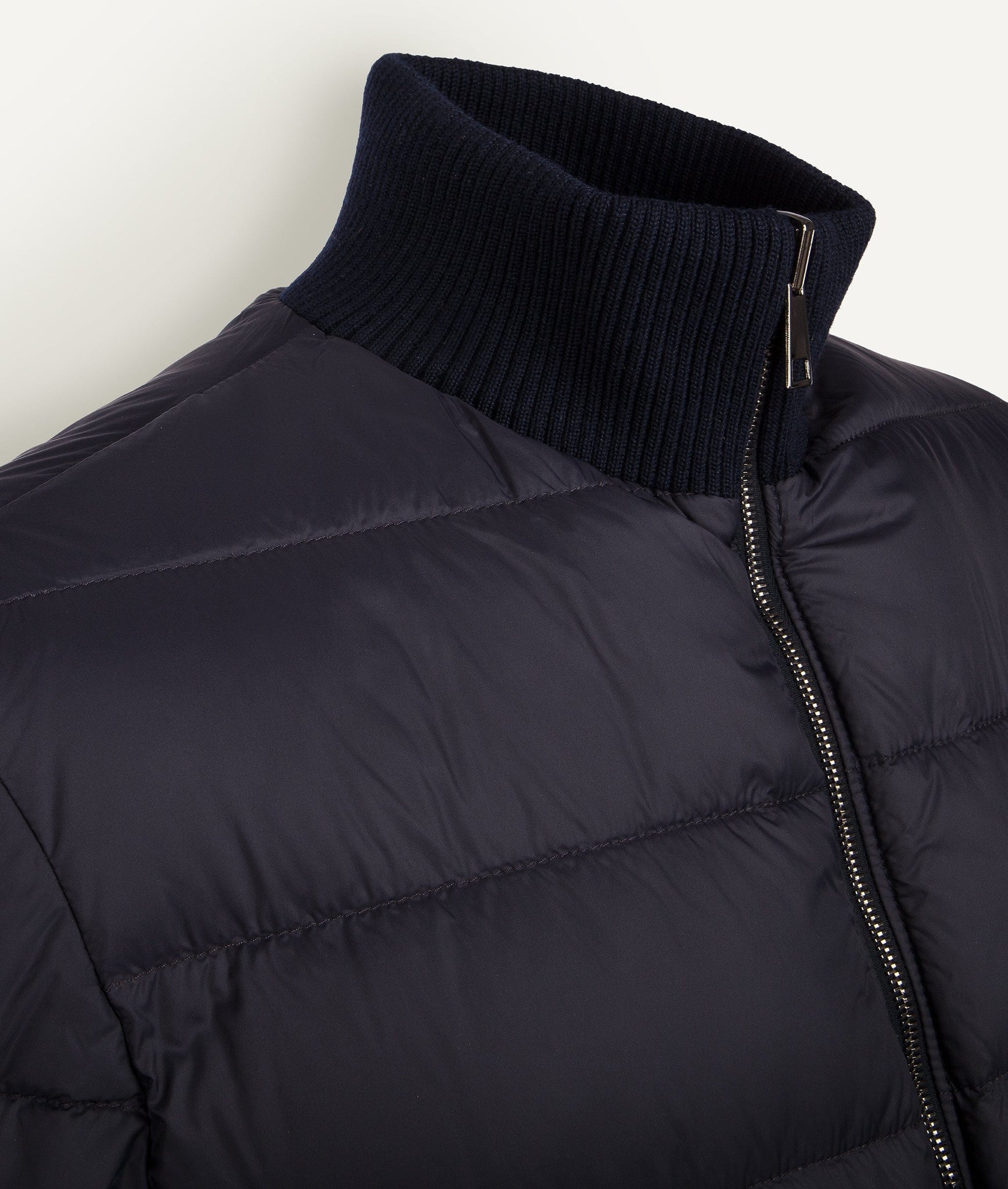 Reversible Down Bomber in Wool & Cashmere